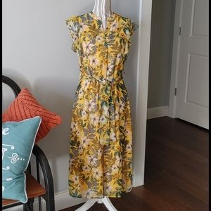 Who What Wear Floral Midi Dress
